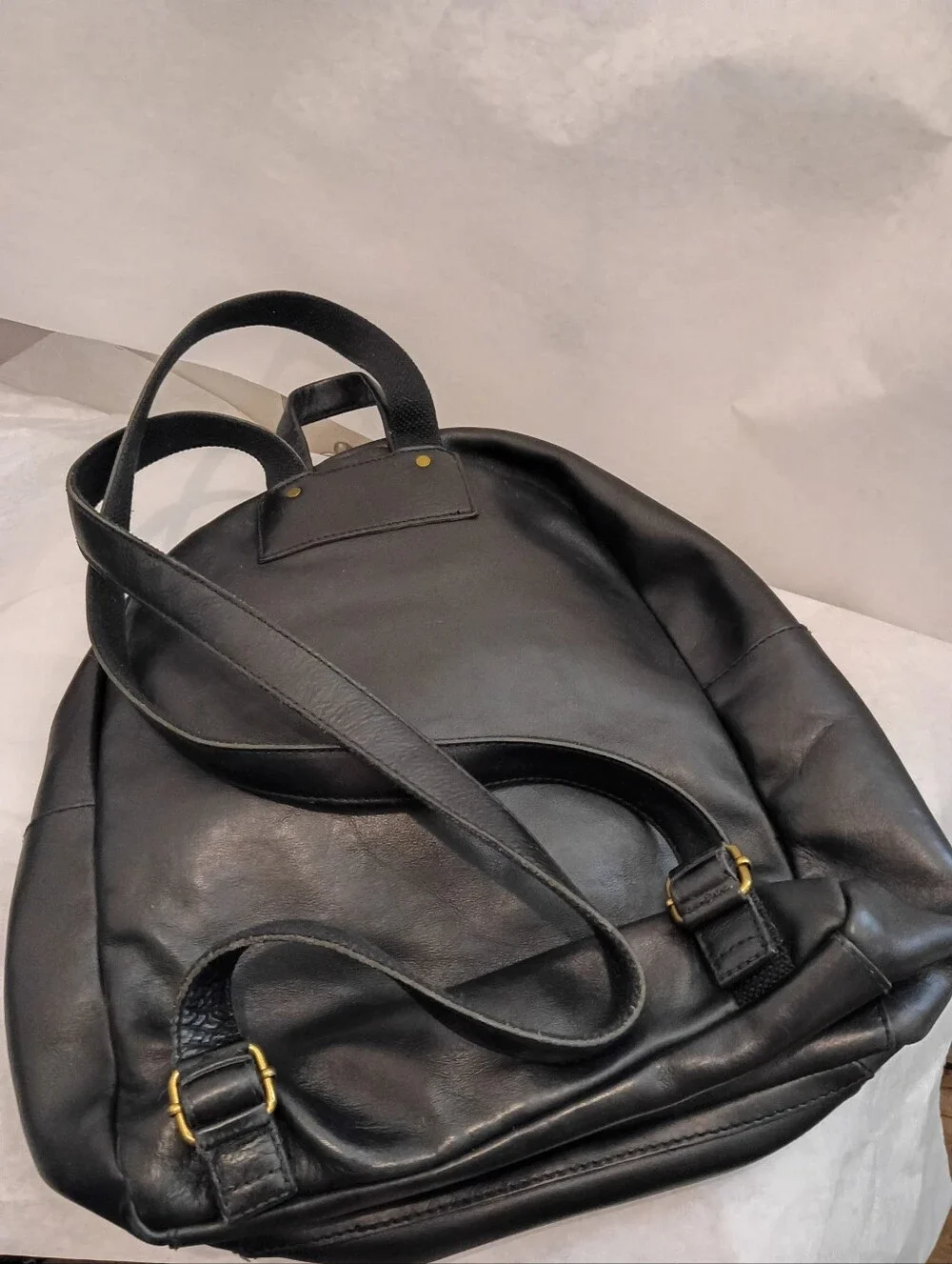 Madewell The Lorimer backpack, black leather